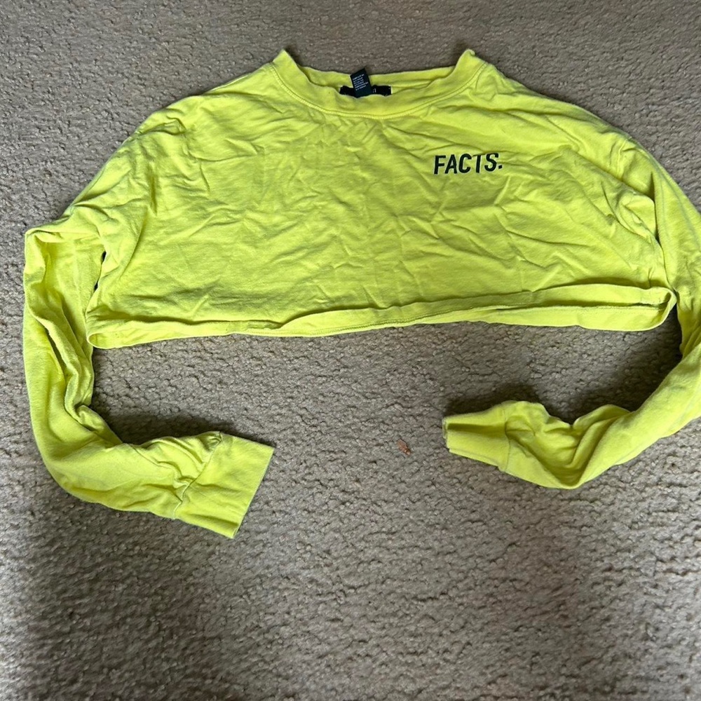 Neon yellow/green crop top from forever 21